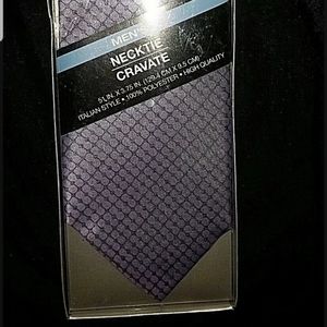 Mens Lavendar Black necktie, new in box